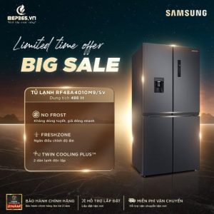 Tủ lạnh 4 cánh 488 lít Samsung RF48A4010M9/SV
