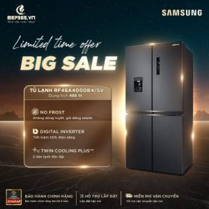 Tủ Lạnh 4 cánh Multi door 488 Lít Samsung RF48A4000B4/SV